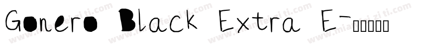 Gonero Black Extra E字体转换